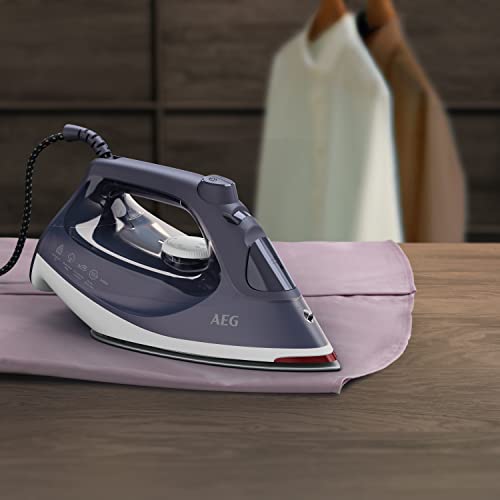 Miniatura 6 de Aeg Si6-1-2mn Plancha De Vapor - 2400w, Golpe De Vapor 200g Min, Vapor Continuo 40g Min, Función Antigoteo Y Antical, Suela Cerámica, Sensor Apagado, Calentamiento Rápido, 330ml, Azul