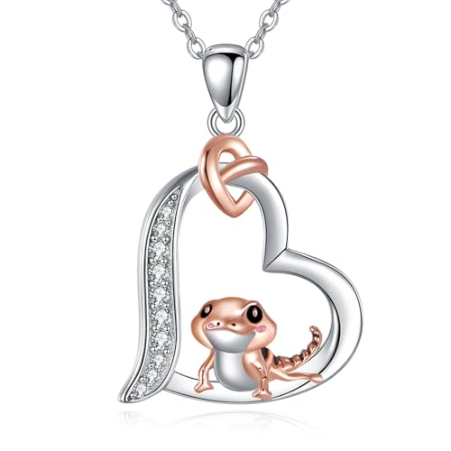 Collier dragon barbu argent avec pendentif lézard, bijou et cadeau femme amateurs de reptiles