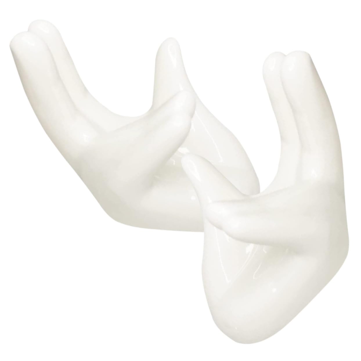 Alipis Easter Egg Display Holder Set Hand Shaped Ceramic Egg Cup Holders for Breakfast