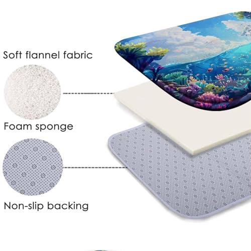 Tapis de bain en mousse de qualité supérieure design moderne taille L - 6