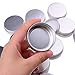 ericotry 12 pcs of 2 Oz/ 60 ML Silver Aluminum Tins Empty Slip Slide Round Containers with Tight Sealed Twist Screwtop Cover for Powder Lip Balm Lotion Make Up Eye Shadow Cream