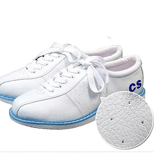 Womens Pu Bowling Shoes Pink Breathable Bowling Sneakers For Gym (White, Adult, Women, Numeric_10, Numeric, Us_Footwear_Size_System, Medium) #TOP4