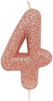 Anniversary House Colourful Blue Glitter Candle, Number 3, 3rd Birthday Cake Topper, 7 Centimeters, AHC30/3