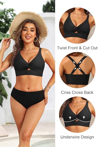 Women Underwire Bikini Top Only - Push Up Swimsuit Top Large Bust Bathing Suit Tops 2025 Supportive Swim Tops4