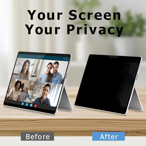 Protector de pantalla de privacidad Surface Pro 7 de 12.3" con filtro antiespía Adeway 4