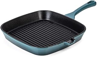 Round Casserole Dish - Cast Iron Ceramic Induction and Gas Safe Non Stick Dutch Oven Roasting Cooker - with Lid - 10 Year Gurantee (2.7L Casserole, Grey)