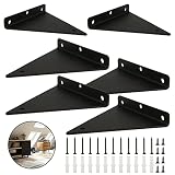 6PCS Floating Shelf Brackets 5.5 Inch Triangle Support Bracket Heavy Duty Floating Shelf Bracket Hid