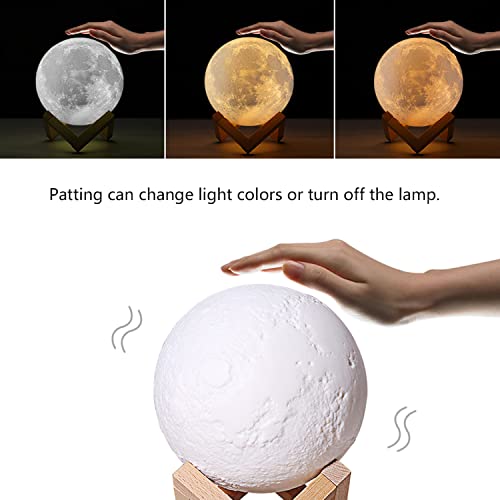 Moon Lamp Galaxy Night Light For Kids, 16 Colors With Stand & Remote & Touch Control & Usb Rechargeable Brightness & Bluetooth Speaker, 3D Printed Lunar Lamp Birthday Gift For Baby Bedroom #TOP2