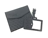 LDS Missionary Travel Set - Passport Cover/Holder & Luggage Tag - Dark Gray