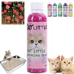 250ML Cat Litter Box Deodorant,Pet Odour Eliminator,Cat Litter Smell Eliminator,Plant-Based Od/or Eliminator for Cat,Pet Urine Odour Remover,Long-Lasting Freshness,Cat Urine Odour Control(Rose)