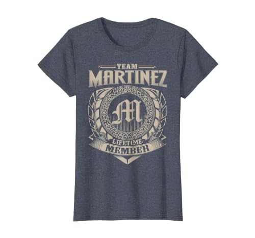 Team Martinez Lifetime Member Vintage Martinez Family T-Shirt, Women, Heather Blue, X-Small