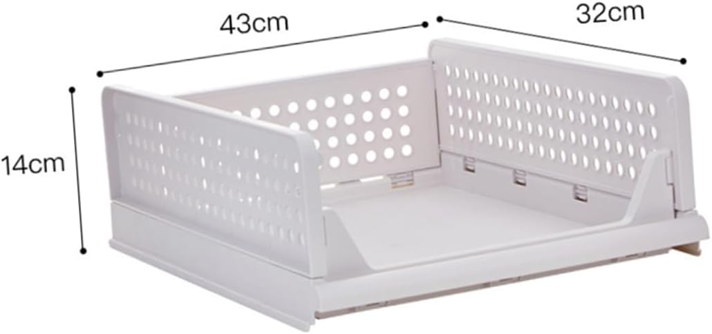 Stackable Clothes Drawer Organizer 2-Pack Foldable Plastic Storage Bins for Closet Organization Versatile Drawers for Wardrobe Bedroom and Home