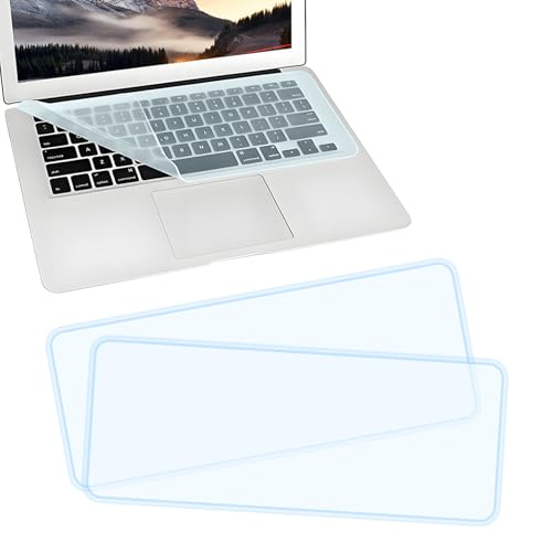 EKIND 2 Sheets Universal Waterproof and Dustproof Keyboard Cover for 15-17 Inch Laptops, with Keypad Keyboard Cover Size (L:14.17" x W:5.08"), Ultra Thin Silicone Skin Protector (Blue)