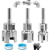 3 Pcs PVC Pipe Threader, 4-In-1 Water Pipe Threading and Cutting Tool for 1/2', 3/4', & 1' Pvc/Plastic Pipes...