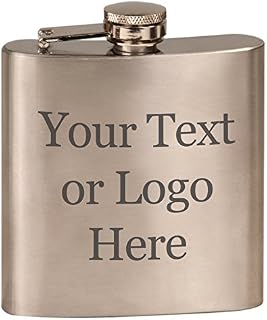 Customized 3D Laser Engraved Personalized 6 oz. Stainless Steel Custom Flask - Gifts