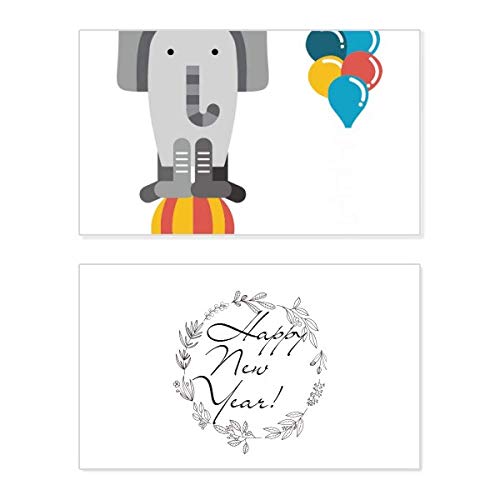Carte de Nouvel An éléphant chic, papier haute qualité