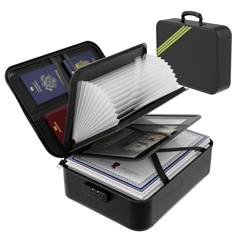 Fireproof Accordion File Organizer for Important Documents