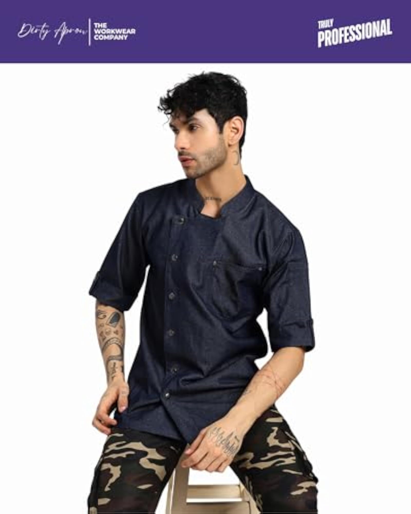 Men's Premium Chef Coat with Cross Pocket Design
