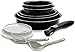 Backen 181001 -Set de poêles et casseroles -10 Pièces Noir -Tous feux dont induction,30 x 35 x 14 cm