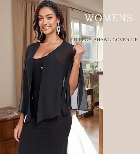 Shawls and Wraps for Evening Dresses Chiffon Soft Shawl for Wedding Guest Party Cover Up2