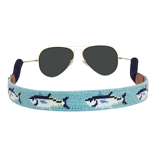 Image of Leather Hand-Stitched Needlepoint Sunglass Strap Retainer