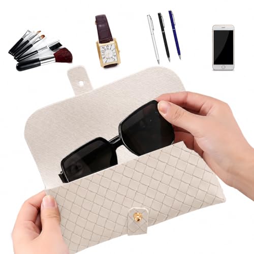 Image of Glasses storage bag Travel sunglasses myopia glasses storage bag Fashion leather storage bag