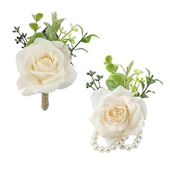 Champagne-c 1 Boutonniere&1 Wrist Corsage