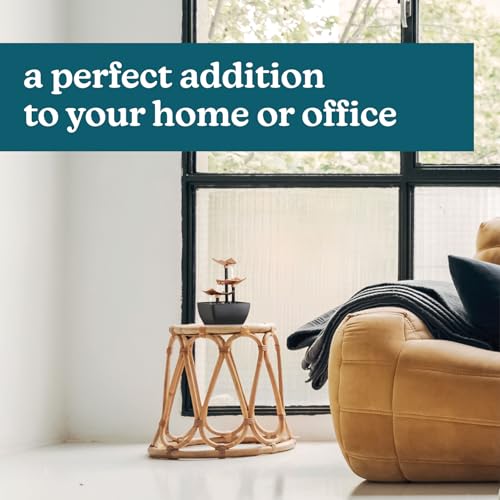 image for Homedics Golden Dew Relaxation Tabletop Water Fountain with 3 Tiers, N