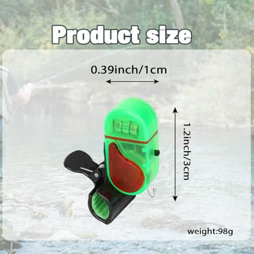 Xanadued 2 Pack Fishing Bite Alarm with Led Light, Bite Alarms for Fishing Poles, Sensitive Smart Electronic Fishing Bells Clip-On