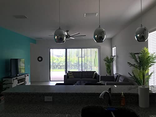 Modern 3D Fireworks Pendant Light 3D Colorful Glass Fireworks Art Pendant Light Unique Pendant Light For Kitchen Island Restaurant Living Room Bedroom (Dia8.6 X H12.6, Bulb Incl.) #TOP2
