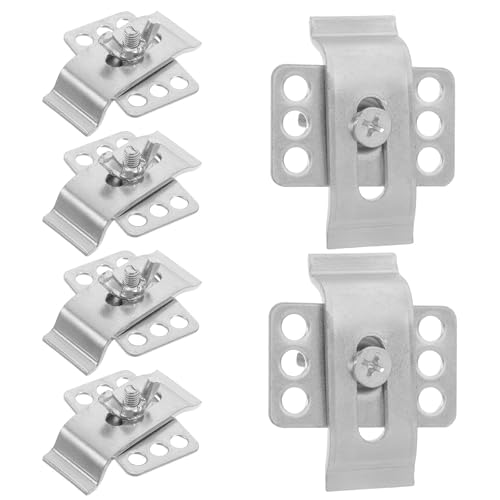 SEWOART Lot de 6 Fixations Robustes en Métal pour Évier sous Plan, Clips de Support pour Lavabo Céramique, Installation sans Outil, Compatibles la Cuisine et Salle de Bain, Supports