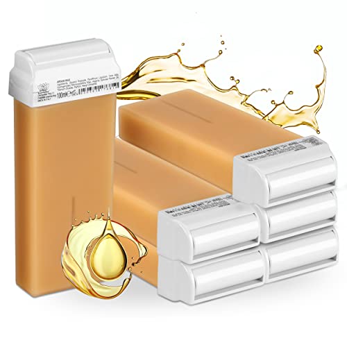 Kosmetex Cartuchos de Tinta Zinc Argan aceite, Warm Cera Cera de Roll On para depilación, Roller de ancho, 100 ml