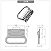 304 Stainless Steel Modern Simple Heavy Folding Handle Industrial Board Toolbox Box Ring Handle 1Pcs(SUS304)
