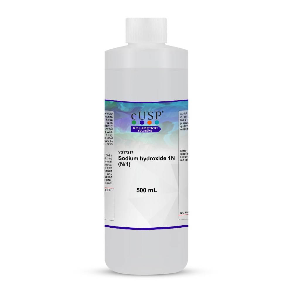 Sodium Hydroxide 1N (N/1) - 500mL | Accurate Lab-Grade NaOH Solution for pH & Chemical Analysis