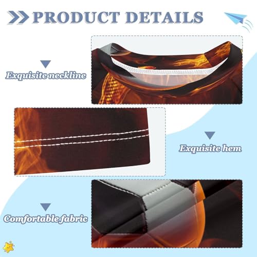 Boys Short Sleeve T-Shirts Football Soccer Fire Rashguard Kids Swim Shirts Sun UPF 50+ Multicoloured3