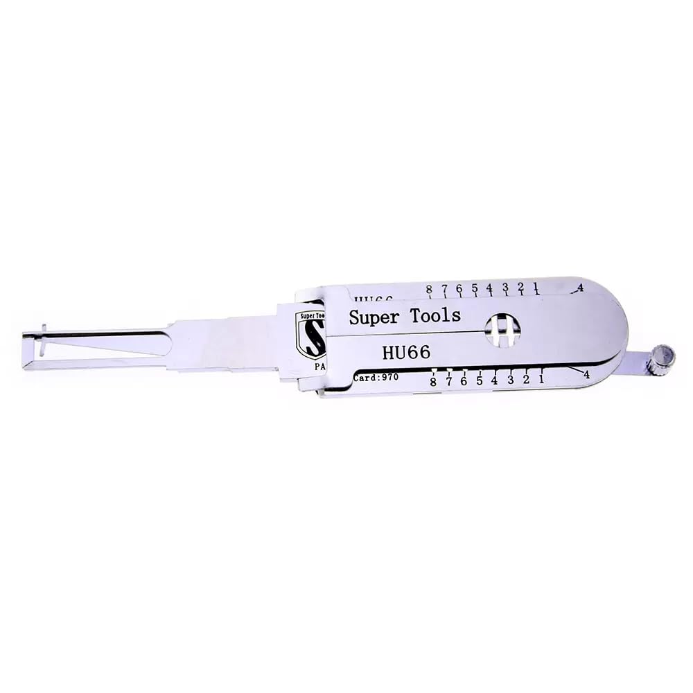 Rlokk Silver Super Tools 2 In 1 Lock Pick And Decoder For Vw Car, Auto Lock Pick, Car Key Reader, Professional Locksmith Tools (Super Tools Hu66 V.3)