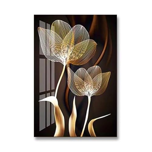 Cuadro sobre lienzo de flores abstractas para crear un hogar acogedor, moderno y distinguido 2