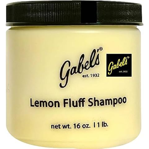 Gabel’s Lemon Fluff Clarifying Shampoo 16oz (2024 new package) Authentic Manufacturer Direct have (Protection seal black logo label) and Black Words Black Cap on the jar (Packed in box) Cover