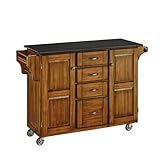 Home Styles Create-a-Cart Cottage Oak Kitchen Cart with Black Granite Top, with Solid Wood...