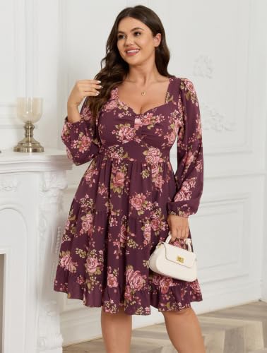 Image of SCOMCHIC Women's Plus Size Cocktail Mini Short Dress
