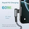 Basesailor Short 1FT USB C to USBC 60W Charger Cable with USB Adapter,90 Degree Fast PD Car Charging Cord for iPhone 17 17e 16 15 Plus Pro Max,Airpods 4,MacBook,iPad 10 Air Mini 7th 6th Gen,Galaxy S26