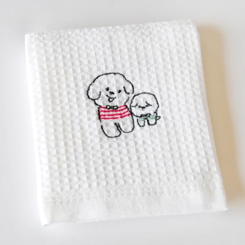 Shinzi Katoh(シンジカトウ)「ふきぴかキッチンタオル」1枚 刺繍(ビジョンフリーゼ)泉州タオル ハンドタオル 日本製 国産 抗菌 防臭 プレゼント プチギフト