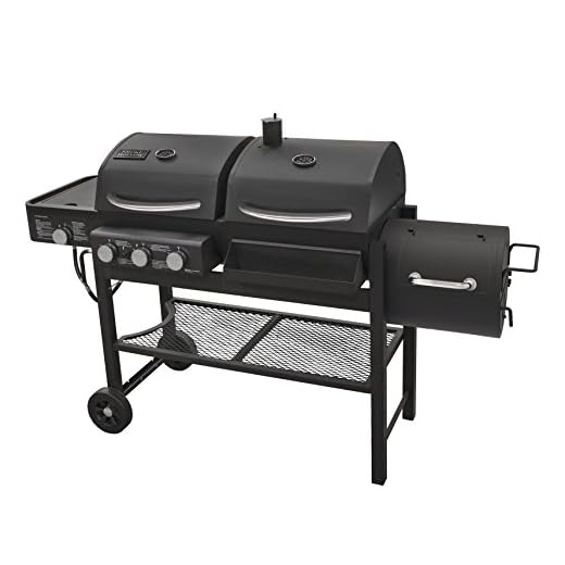 Smoke Hollow TC3718SB Gas-Charcoal-Smoker Combination Grill with Side Burner