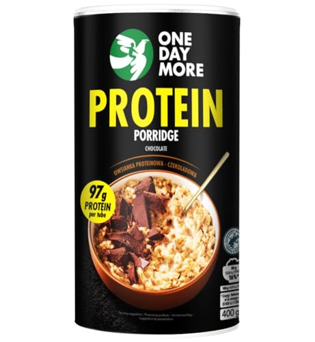 OneDayMore Protein-Haferbrei Schokolade, ballaststoffreich, hohe Proteinquelle, unterstützt Muskeln, Energie & Immunität, Quelle von Magnesium, Kalzium & Eisen, nährstoffreiches Frühstück, 450 g