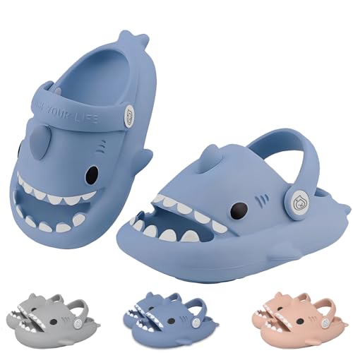 Catálogo para Comprar On-line Huaraches Comida - los más vendidos. 46 Pantuflas de Tiburón para Niños y Niñas con Cepillo para Zapatos, Bonitos Toboganes Tiburón de Dibujos Animados Secado Rápido Antideslizante Zapatillas para Doméstico Baño,...