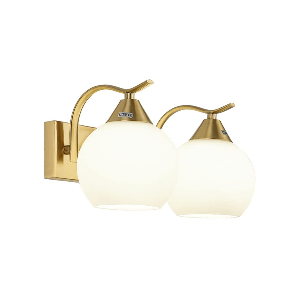 FYZDLAOR 1-Lights 2-Lights Brass Wall Sconces Lighting for Hotel,Bedside,Restaurant,Living Room Bedroom and Hallway Wall Sconce Lighting(E27)