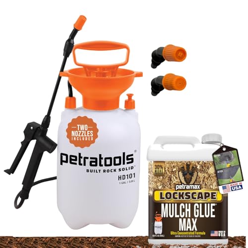 Lockscape Max Mulch Glue for Landscaping 32oz with PetraTools 1