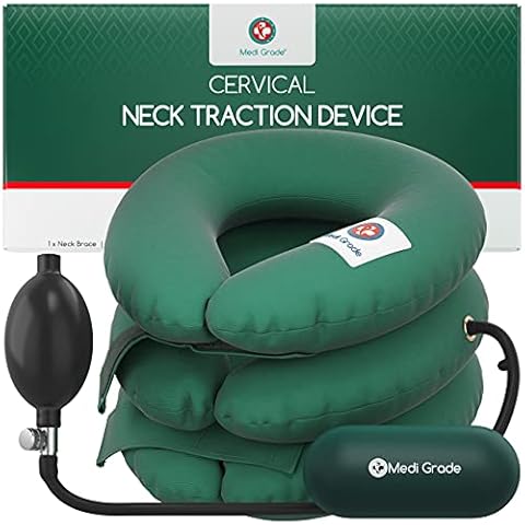 Cervical Neck Stretcher Traction Device, Neck Cloud - Cervical Traction Device, Premium Velvet, Adjustable Pressure Relieve Cushion, Medi Grade Spine Alignment, Chiropractic Pillow, Neck Pain Relief Cover
