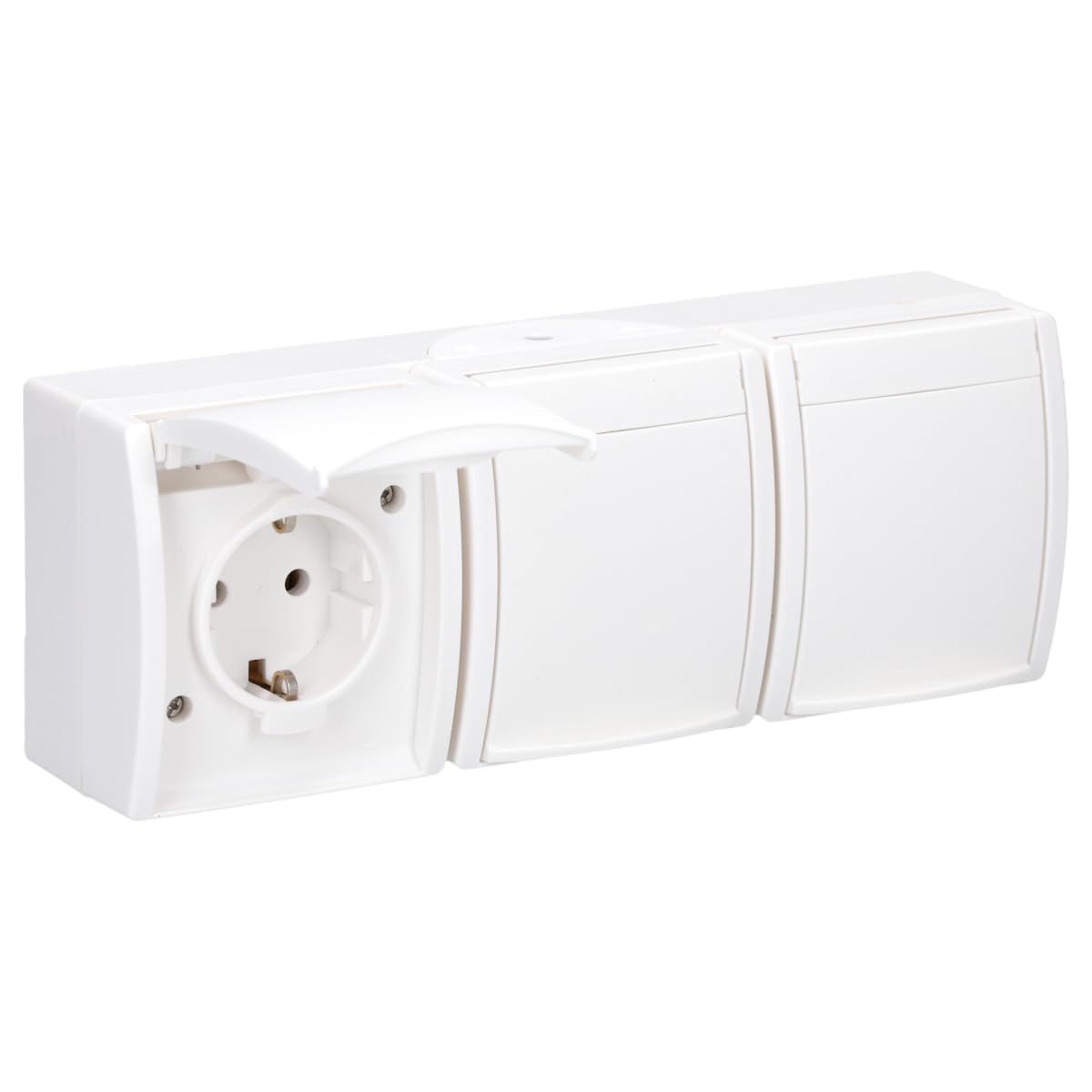 Busch Jaeger 2300/3EW-54 triple prise Schuko précâblée bloc compact