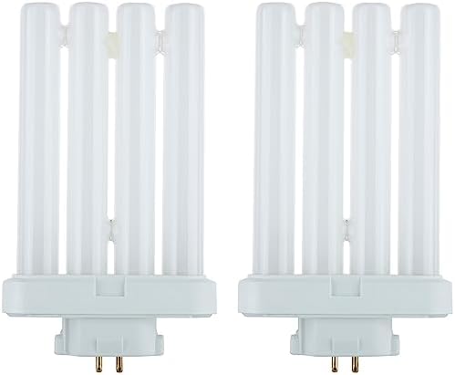 Sunlite 40531 FML27/65K/2PK Quad Tube Plug-in Compact Fluorescent Lamp, FML 4-Pin, 27 Watts, 1500 Lumens, 6500K Daylight, 4-Pin (GX10q4) Base, 120 Volts, 2 Pack